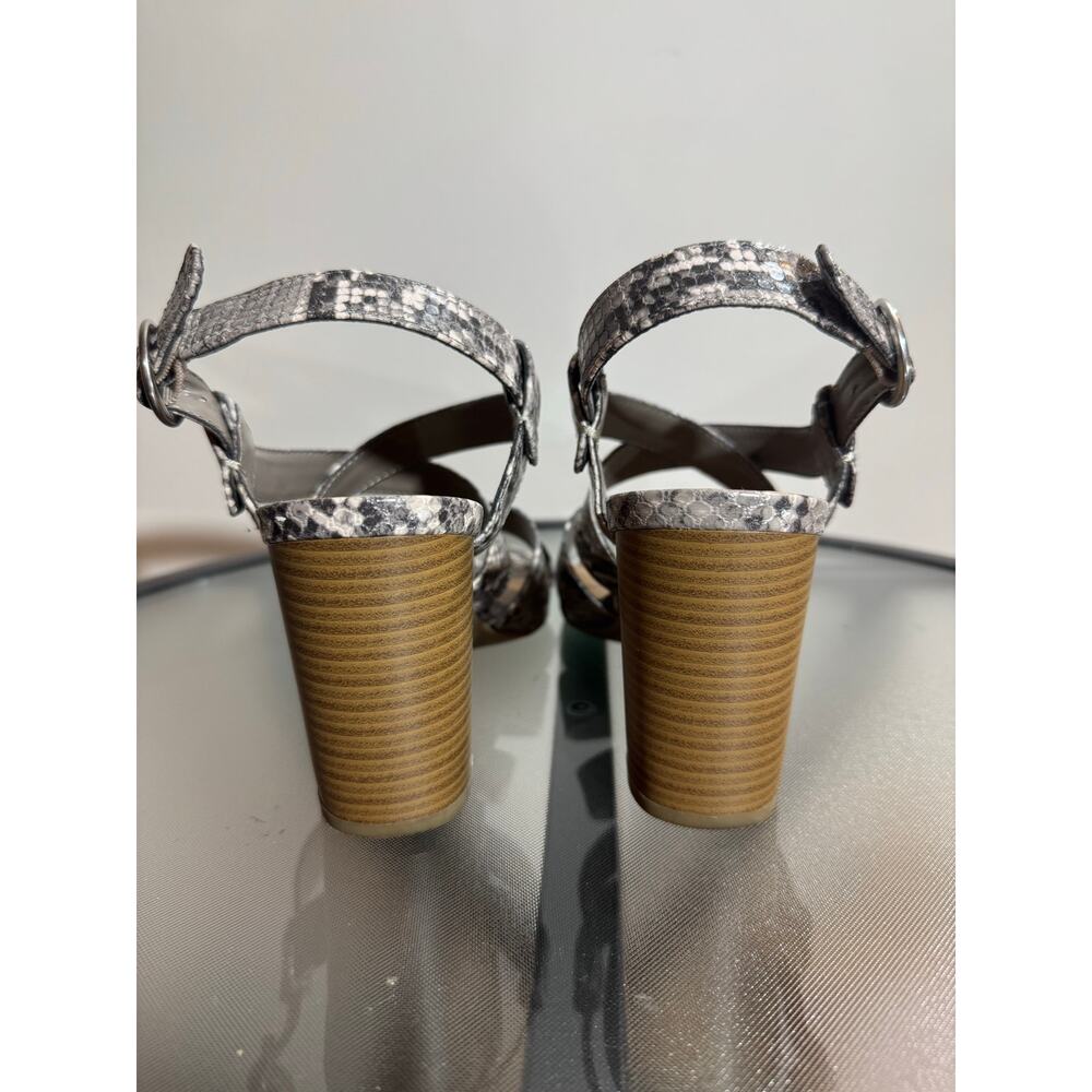 A.N.A Faux Python Block Heel Sandals - Picture 4 of 6
